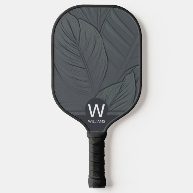 Tropical Monogram Pickleball Paddle (Front)