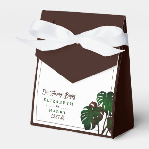 Tropical Monstera Beach Wedding Favour Box