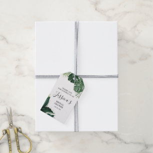 Tropical Monstera Bridal Shower Favour Tag