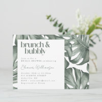 Tropical Monstera Brunch Bubbly Bridal Shower