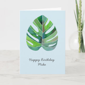 Tropical Monstera customisable  Card