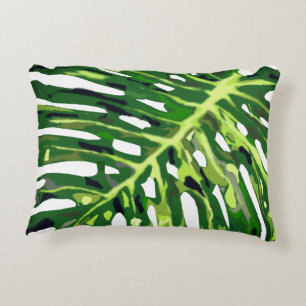 Tropical Monstera Leaf Decorative Cushion