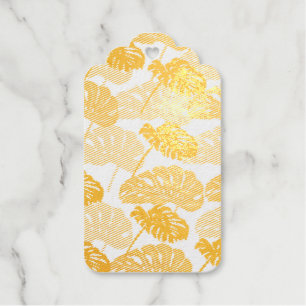 Tropical Monstera Leaf Foil Gift Tags