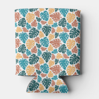 Tropical Monstera Leaf Pattern – Colourful Nature Can Cooler