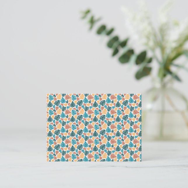 Tropical Monstera Leaf Pattern – Colourful Nature  Enclosure Card (Standing Front)