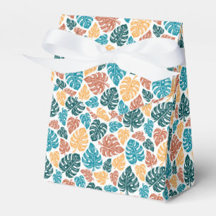 Tropical Monstera Leaf Pattern – Colourful Nature Favour Box
