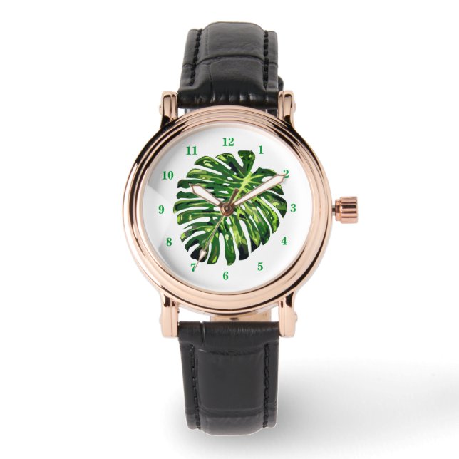 Tropical Monstera Leaf Watch (Front)