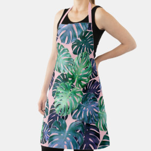 Tropical Monstera Leaves Apron