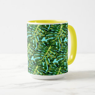 Tropical Monstera Leaves - Exotic Drink Mug