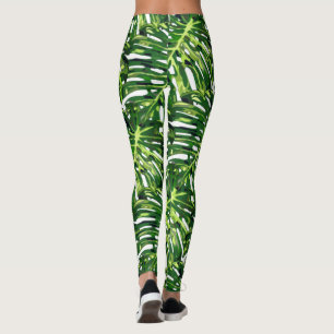 Tropical Monstera Leaves - Exotic Leggings