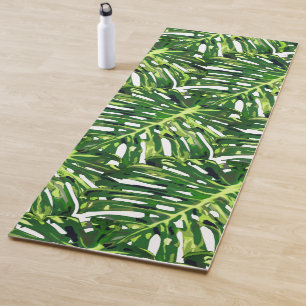 Tropical Monstera Leaves - Green Relax Yoga Mat