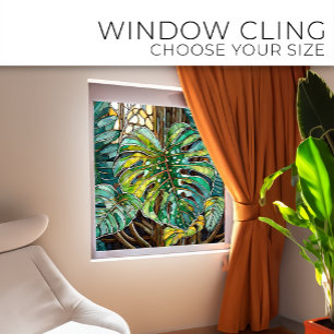 Tropical Monstera Stained glass art