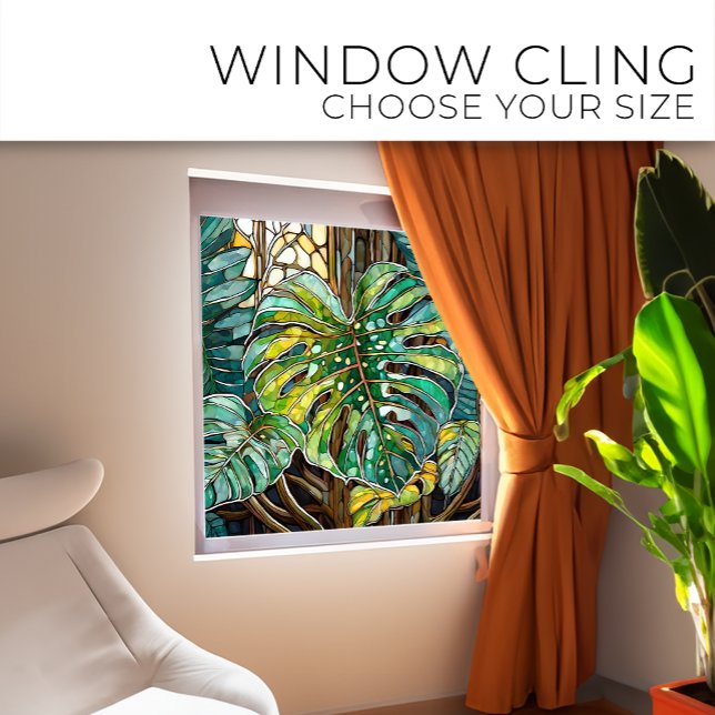 Tropical Monstera Stained glass art (Creator Uploaded)