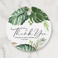 Tropical Monstera Summer Baby Shower Thank You