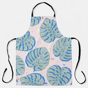 Tropical Monstera: Terrazzo Vintage Pattern Apron