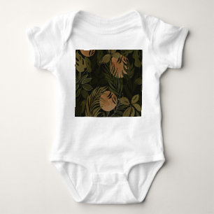 Tropical Moon Palm: Night Seamless Pattern Baby Bodysuit