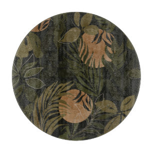 Tropical Moon Palm: Night Seamless Pattern Cutting Board