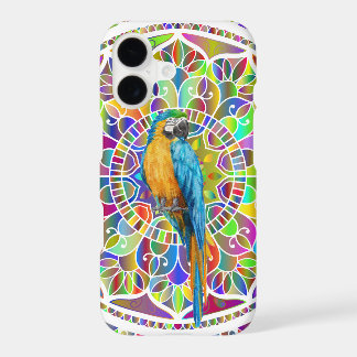 Tropical Mosaic – Blue & Gold Macaw Mandala