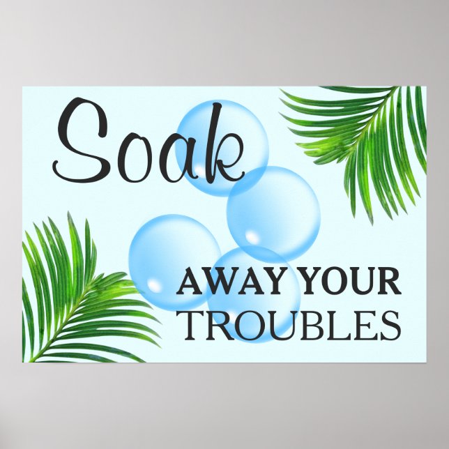 Tropical Motivational Laundry Room Sign (Front)