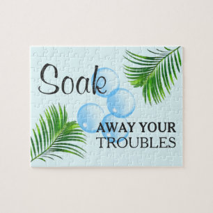 Tropical Motivational Laundry Room Sign Jigsaw Puzzle