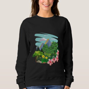 Tropical Mountain Landscape Sweatshirt