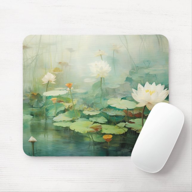 Tropical Nature Foliage Landscape Mouse Pad (With Mouse)
