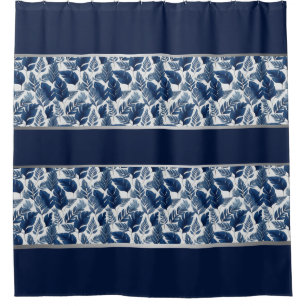 Tropical Navy Shower Curtain