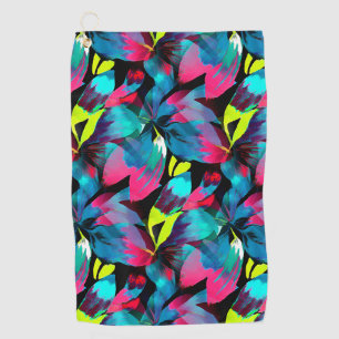 Tropical Neon Splash in Paradise Golf Towel