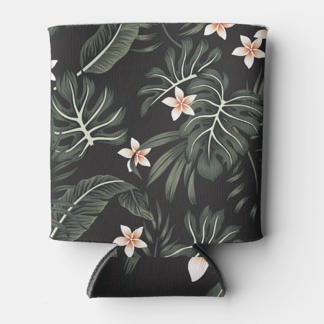 Tropical Night Flora: Exotic Vintage. Can Cooler (Front)