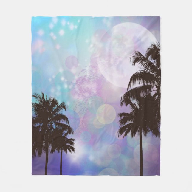 TROPICAL NIGHT SKY FLEECE BLANKET (Front)