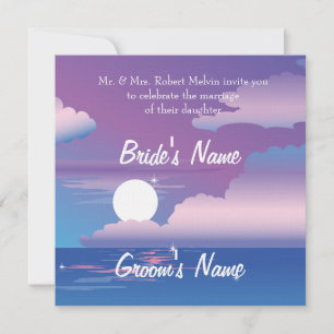 Tropical Night  Wedding Invitation
