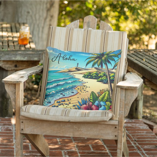 Tropical Ocean Aloha Vacation  Cushion (Chair)