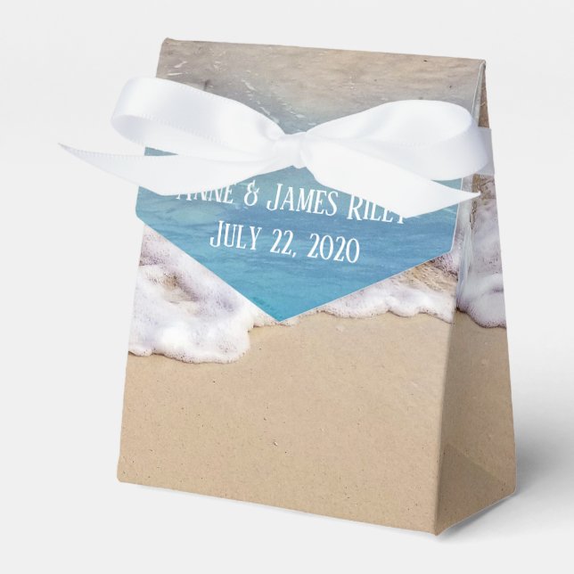 Tropical Ocean Beach Favour Box (Front Side)
