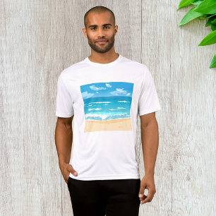 Tropical Ocean Beach Scene Coastal Landscape T-Shirt
