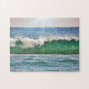 Tropical Ocean Beach Wave in Sunlight Puzzle