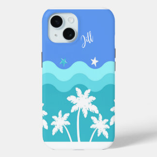 Tropical Ocean Breeze and Palm Trees iPhone Case