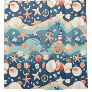 Tropical Ocean Breeze Shower Curtain