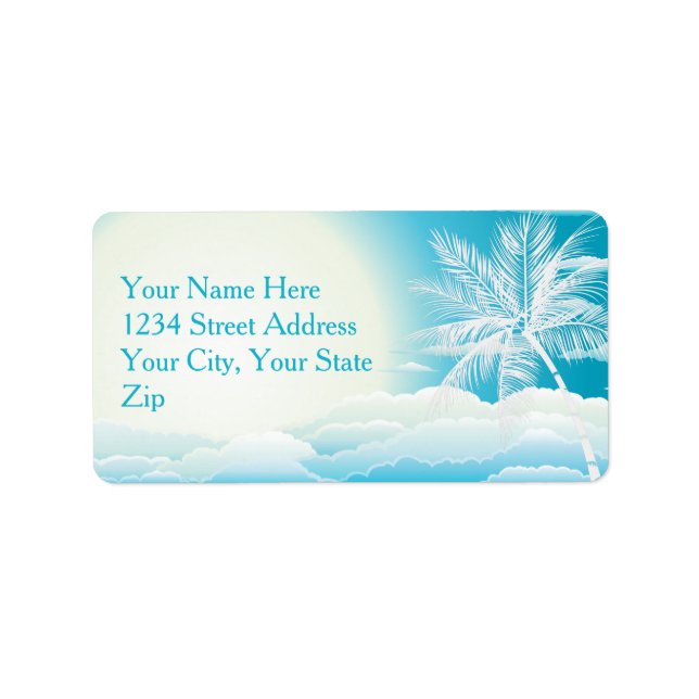TROPICAL OCEAN DREAMS Address Label (Front)