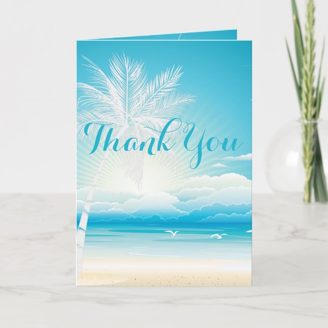 TROPICAL OCEAN DREAMS Thank You Card (Front)