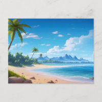 Tropical Ocean Island Sandy Beach Shore