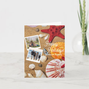 Tropical ocean nautical coastal summer vacation holiday card