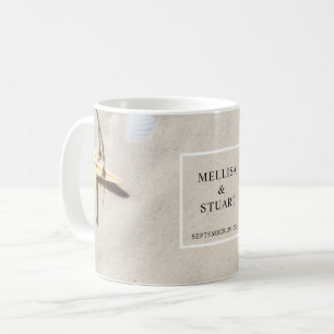 Tropical ocean sand starfish summer beach wedding  coffee mug