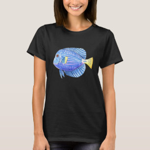 Tropical Ocean Watercolor Purple Aquarium Pet Fish T-Shirt