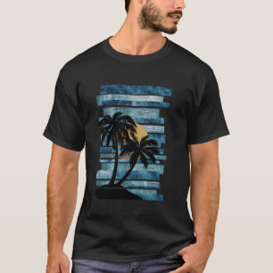 Tropical Oceanic Sunset Strips T-Shirt