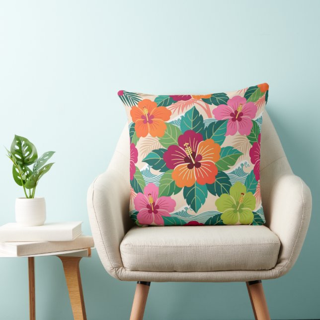Tropical Okinawa Bingata Inspiration Cushion (Chair)