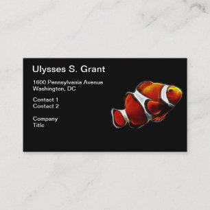 Tropical Orange Clownfish Clown Fish Business Card