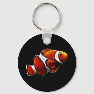 Tropical Orange Clownfish Clown Fish Key Ring