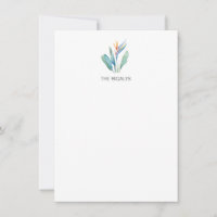 Tropical Orange Floral Thank You Cards