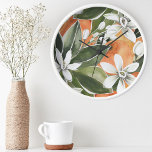 Tropical Orange & Flowers Watercolor Pattern<br><div class="desc">Tropical Orange & Flowers Watercolor Pattern</div>