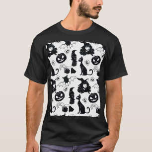 Tropical Orange Grey: Vintage Pattern T-Shirt